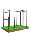 Stație calistenică de tracțiuni cu monkey bar, structură metalică pentru antrenament outdoor