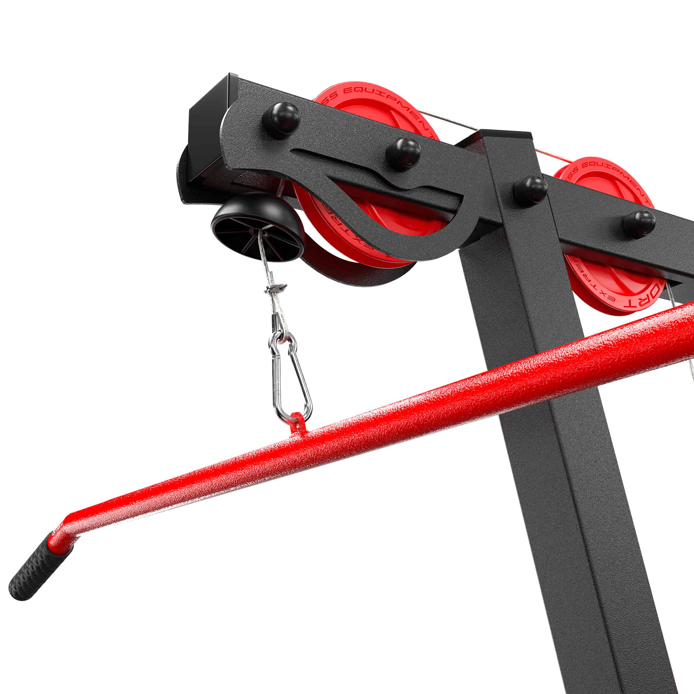 Vedere detaliată a scripetelui superior cu bara Lat Pull Down