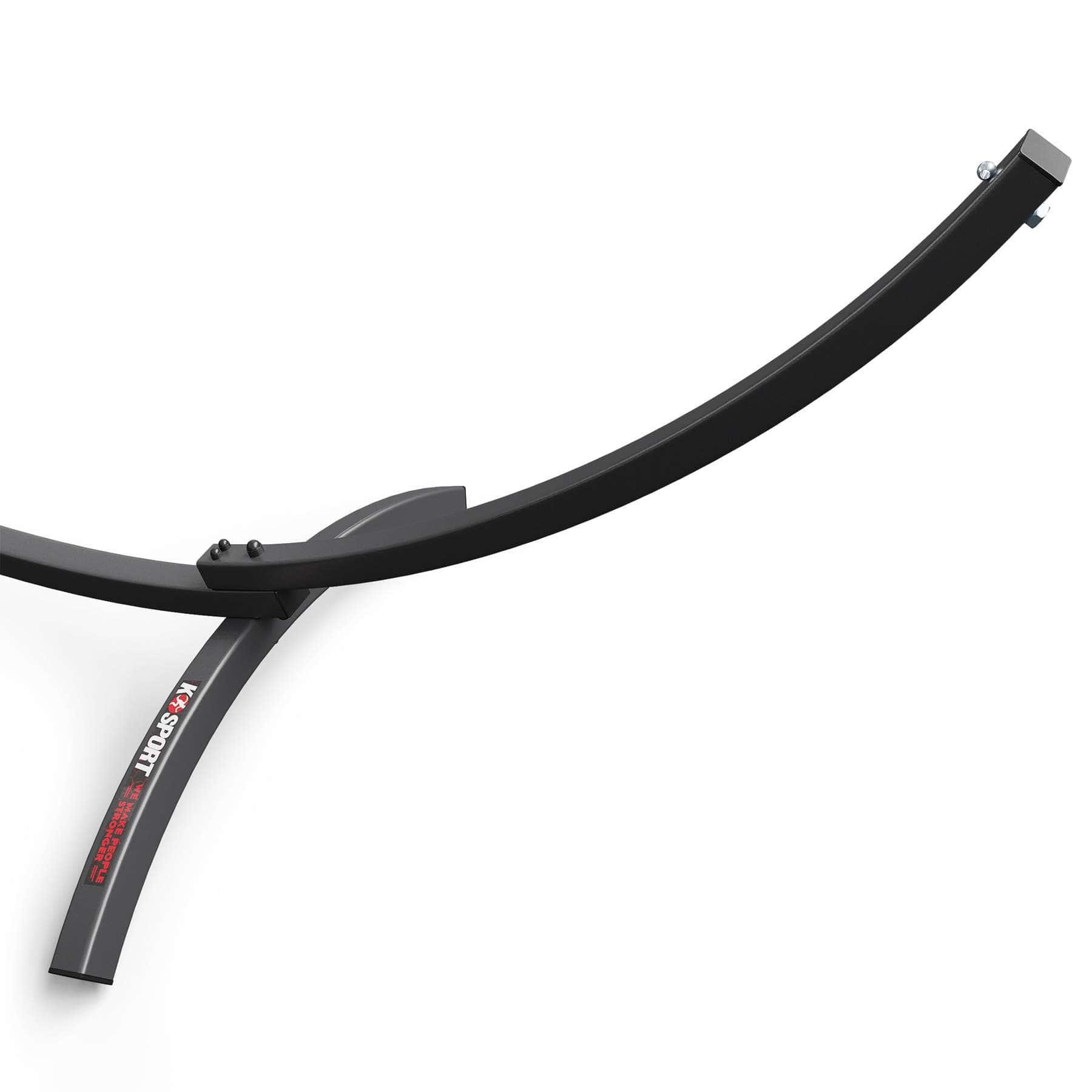 Cadru metalic arcuit al suportului de hamac K-Sport, vedere laterală