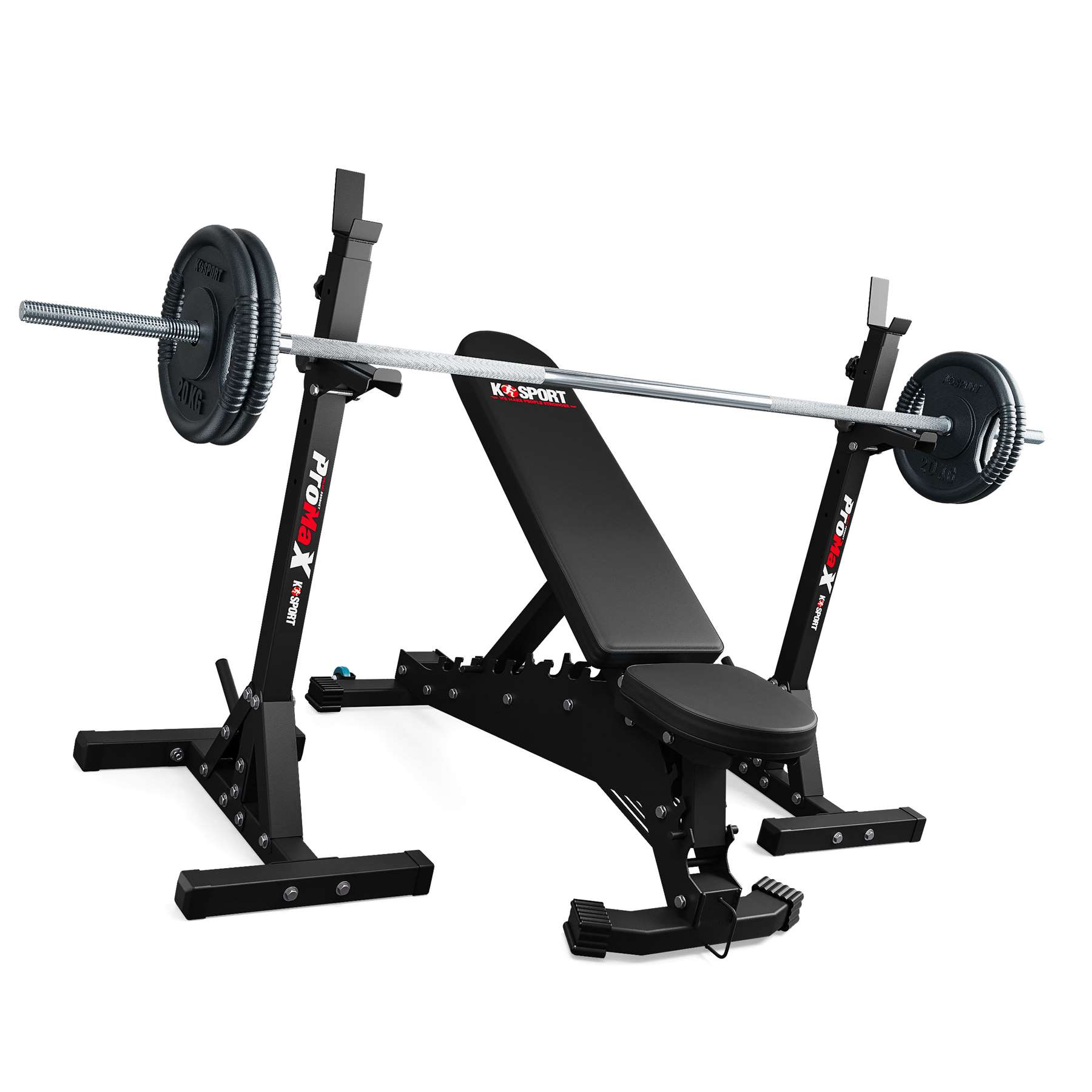 Rack Squat combinat cu bancă de antrenament – configurație completă pentru exerciții