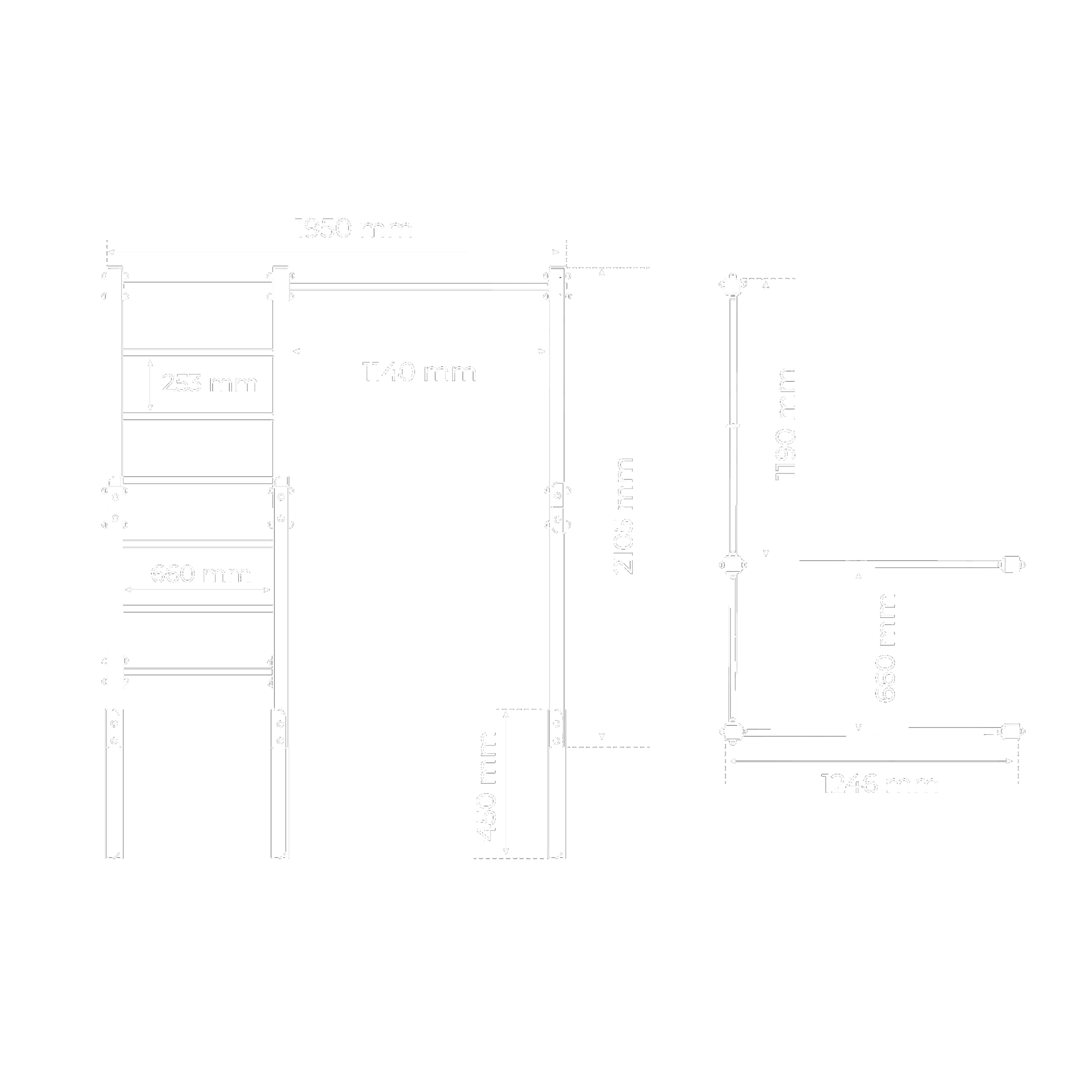 Date tehnice - Stație Calistenică Cu Bară De Tracțiuni Și Abdomene